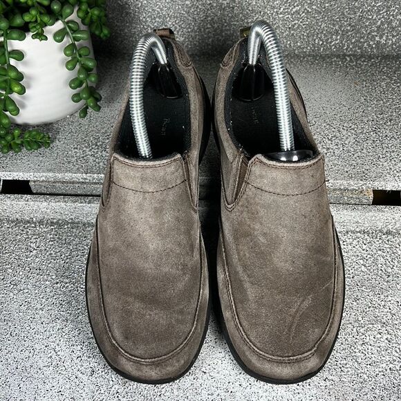 L.L Bean Kids Brown Suede Mocs Shoes Slip On Size 6 Unisex - Picture 2 of 8